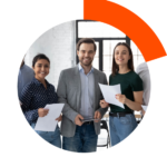 people standing holding aptitude assessments
